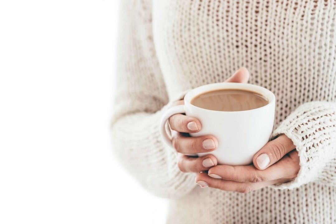 A cup with ceto coffee for weight loss